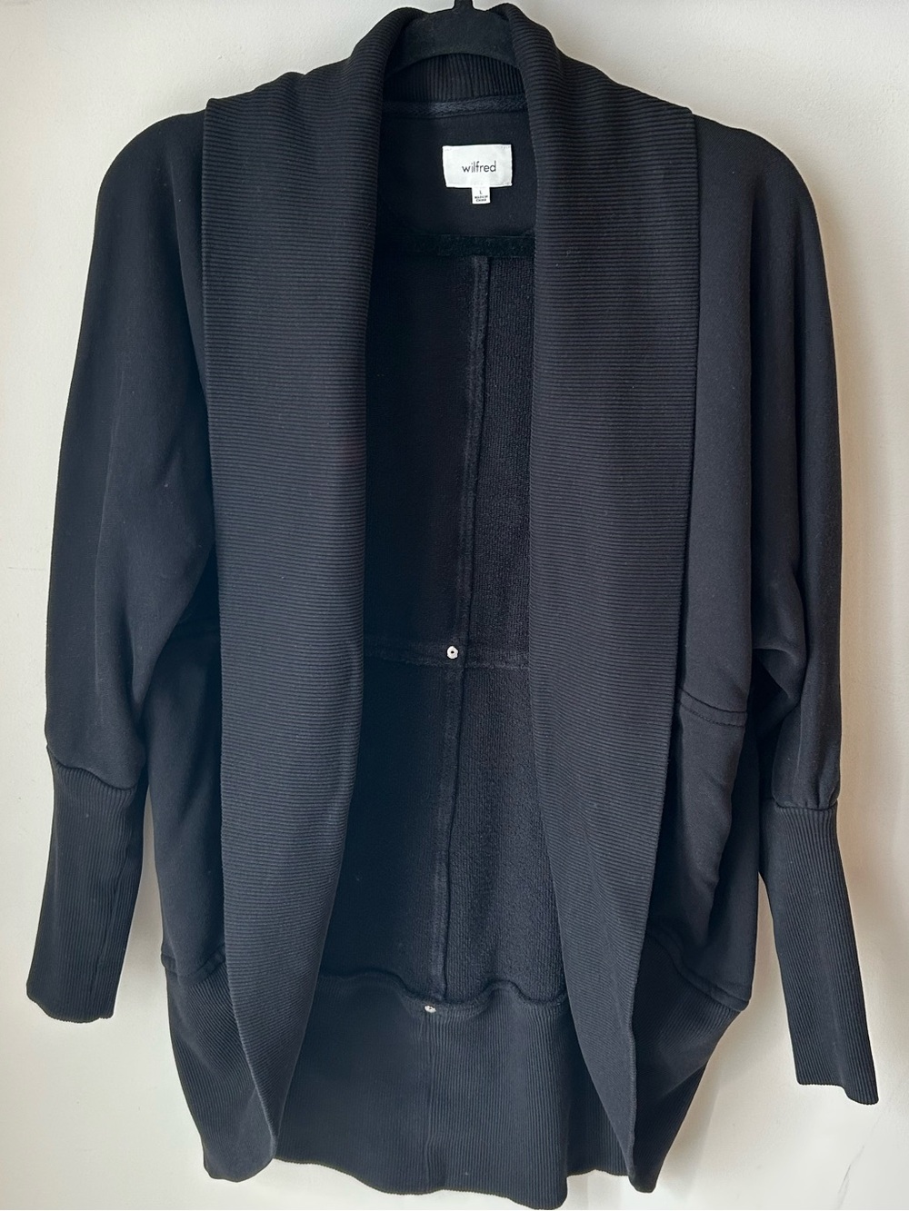 Aritzia Wilfred Diderot Cocoon Cardigan Sweater - Black | Size L | Oversized